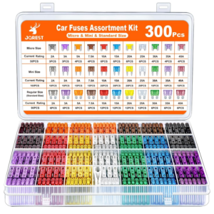Kit Surtido de Fusibles para Coche 300 Piezas, 160 Mini Hoja Fusibles Automotrices + 90 Estándar -