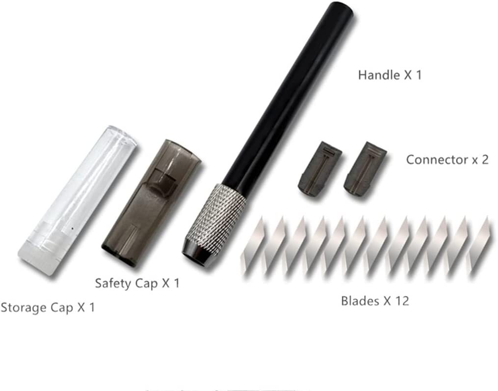Duo Blades Craft Hobby Knife 12 Stainless Steel Refills for Precision Cut Carve - Image 4