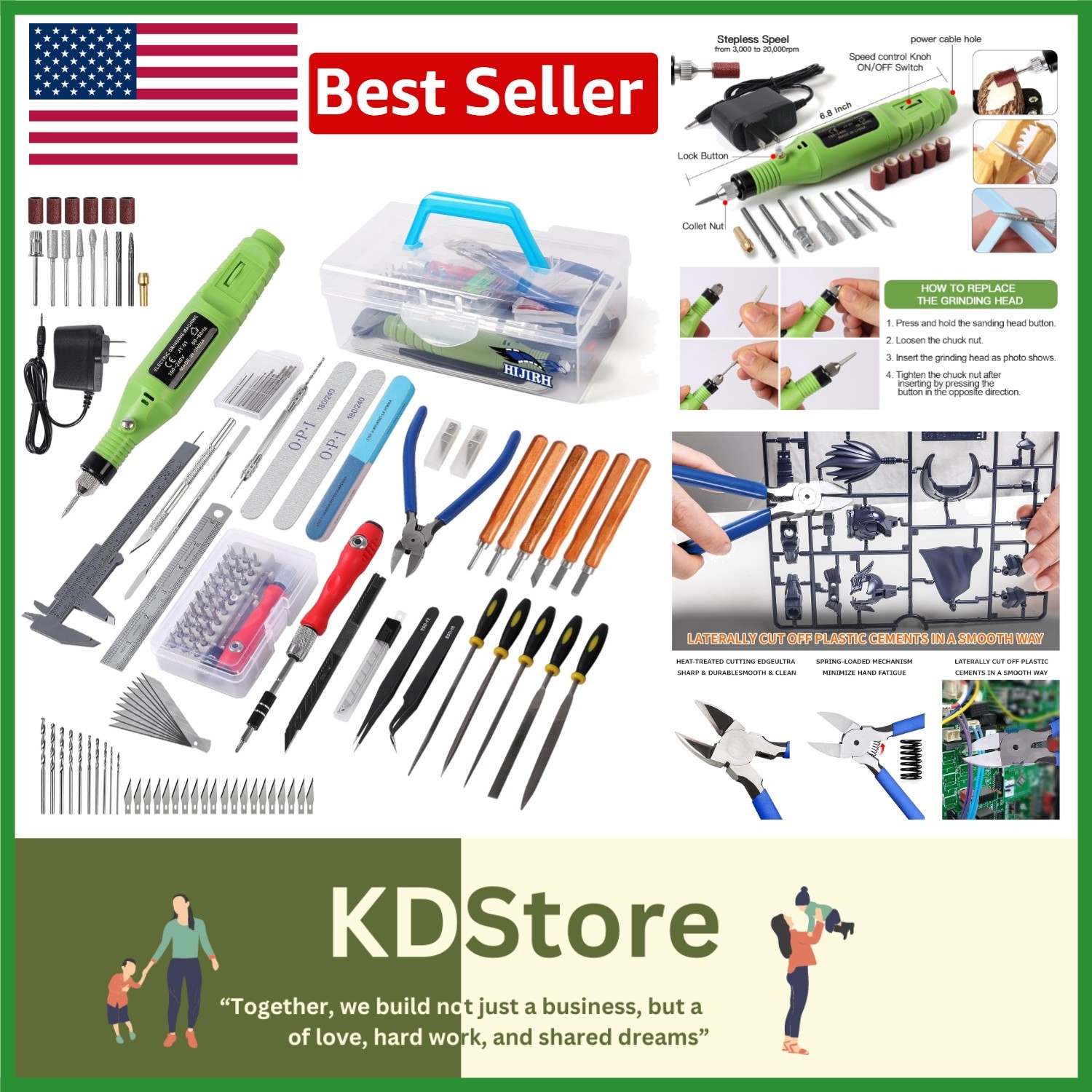 Complete 108-Piece Model Crafting and Repair Tool Set