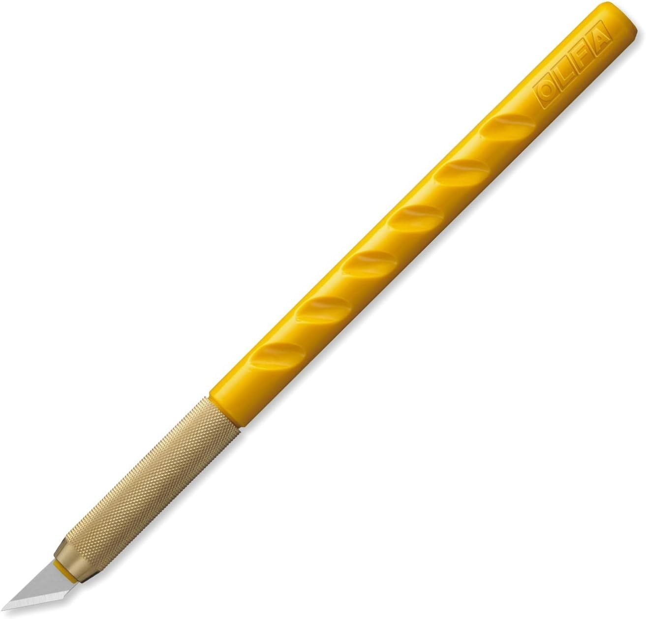 OLFA Art Knife 10BS Yellow w/ 25 Blades, Pen-Type Cutter, 32.8° Tip, Japan Craft - Image 2