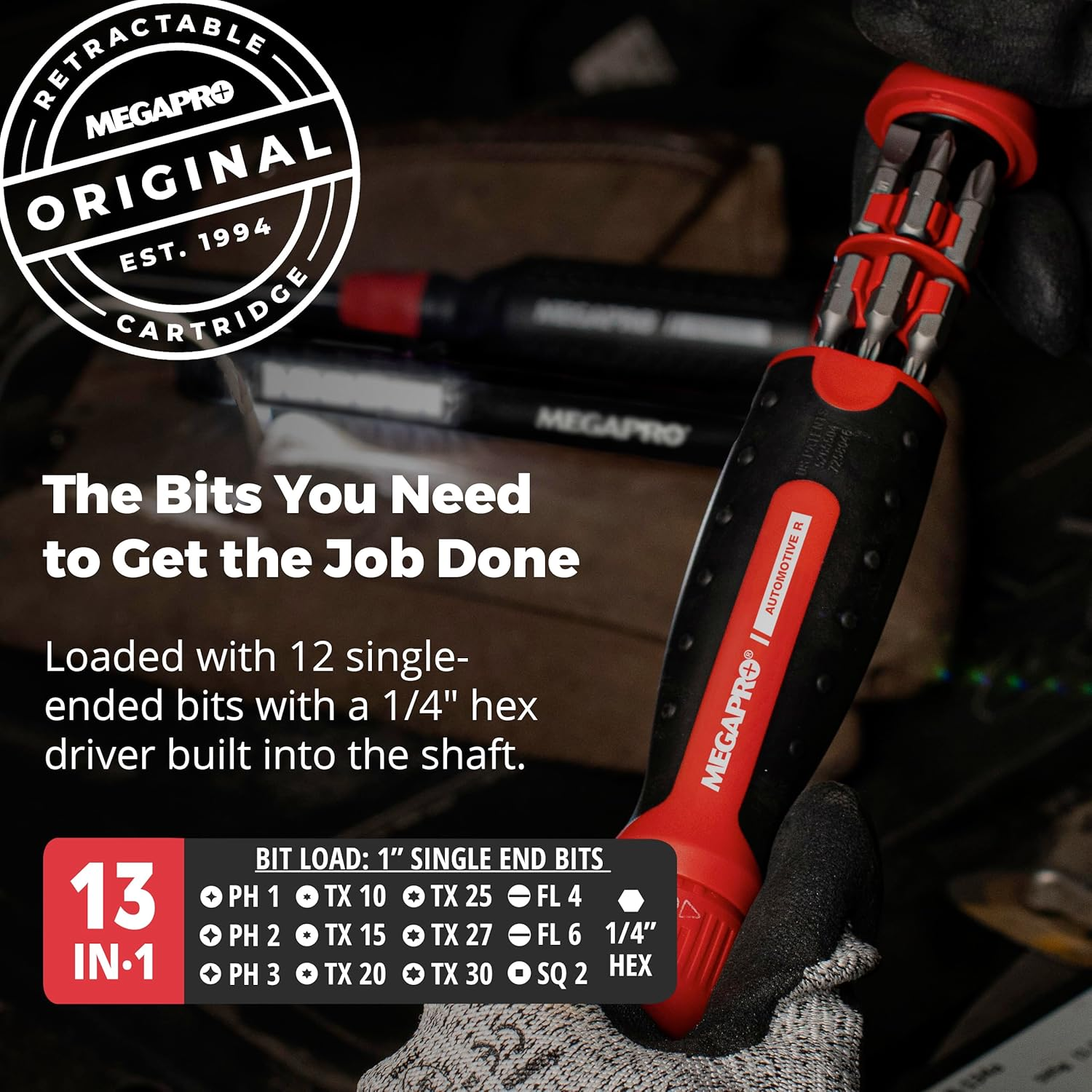 Ratcheting Multi-Bit Compact Automotive Screwdriver Set for Easy Repairs - Image 2