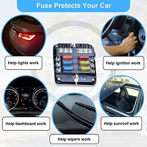 Kit Surtido de Fusibles para Coche 300 Piezas, 160 Mini Hoja Fusibles Automotrices + 90 Estándar - - Image 5
