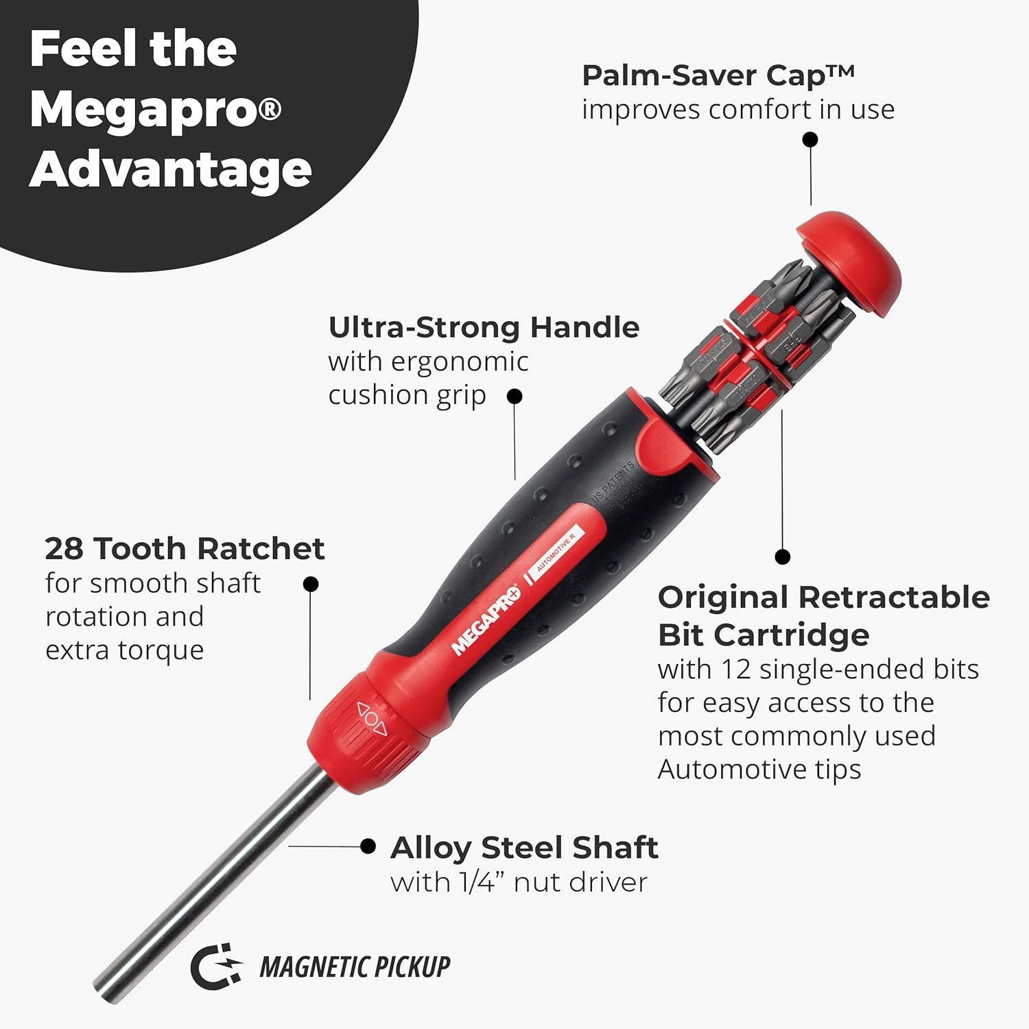 Ratcheting Multi-Bit Compact Automotive Screwdriver Set for Easy Repairs - Image 3