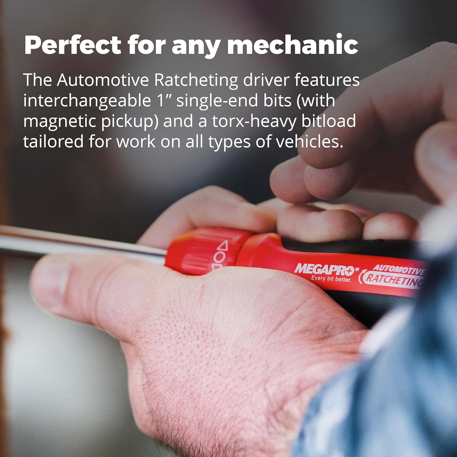 Ratcheting Multi-Bit Compact Automotive Screwdriver Set for Easy Repairs - Image 4
