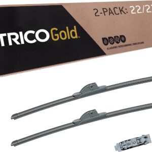 TRICO Gold 22" + Premium Automotive Replacement Windshield Wiper Blades...