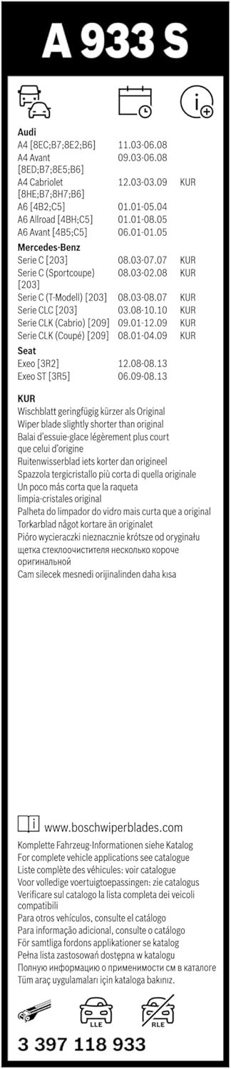 Bosch Automotive Aerotwin 3397118933 Original Equipment Replacement Wiper Blade - Image 3