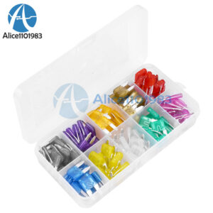 Juego de 120 fusibles automotrices para automóvil kit de surtido de fusibles de hoja automática + extractor de fusibles de 1 pieza-