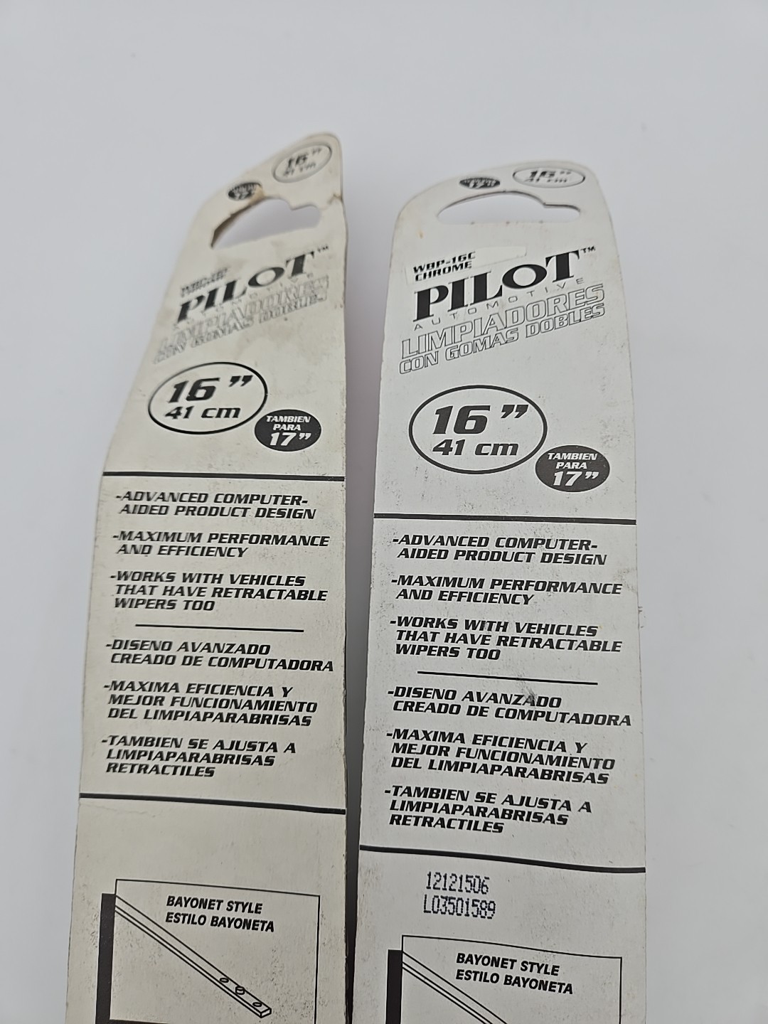 PILOT AUTOMOTIVE 16 In 2 Pc Dual Wiper Blades WBP-16C NEW - Image 3