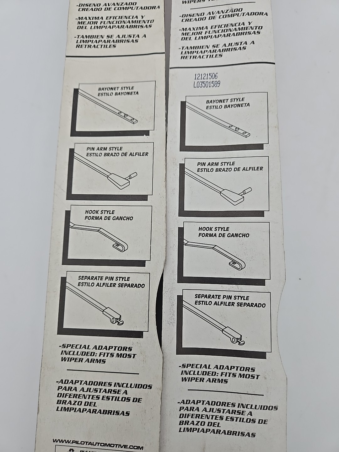 PILOT AUTOMOTIVE 16 In 2 Pc Dual Wiper Blades WBP-16C NEW - Image 4