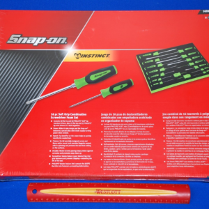 Snap-on NEW 16 Pc Green Soft Grip Combo Screwdriver Set with PRO-FI Foam Holder