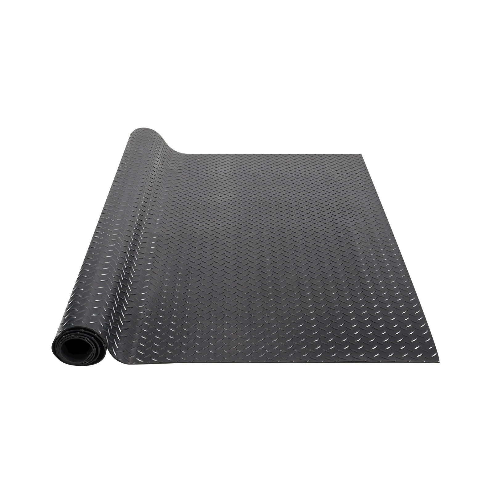 VEVOR Diamond-Plate Rubber Flooring Roll 3mm x 4ft x 15ft Garage Floor Mat SBR