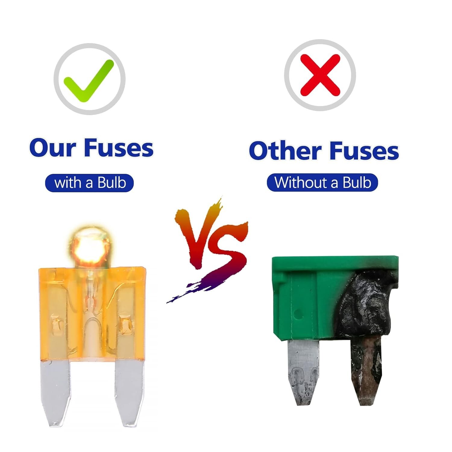 Glow Fuse Mini Blade Automotive Fuse Glow When Blown Smart Auto Glow Fuse Easy I - Image 2
