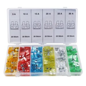 120x Car Blade Fuse Assortment Assorted Kit Blade Set Auto Truck Automotive