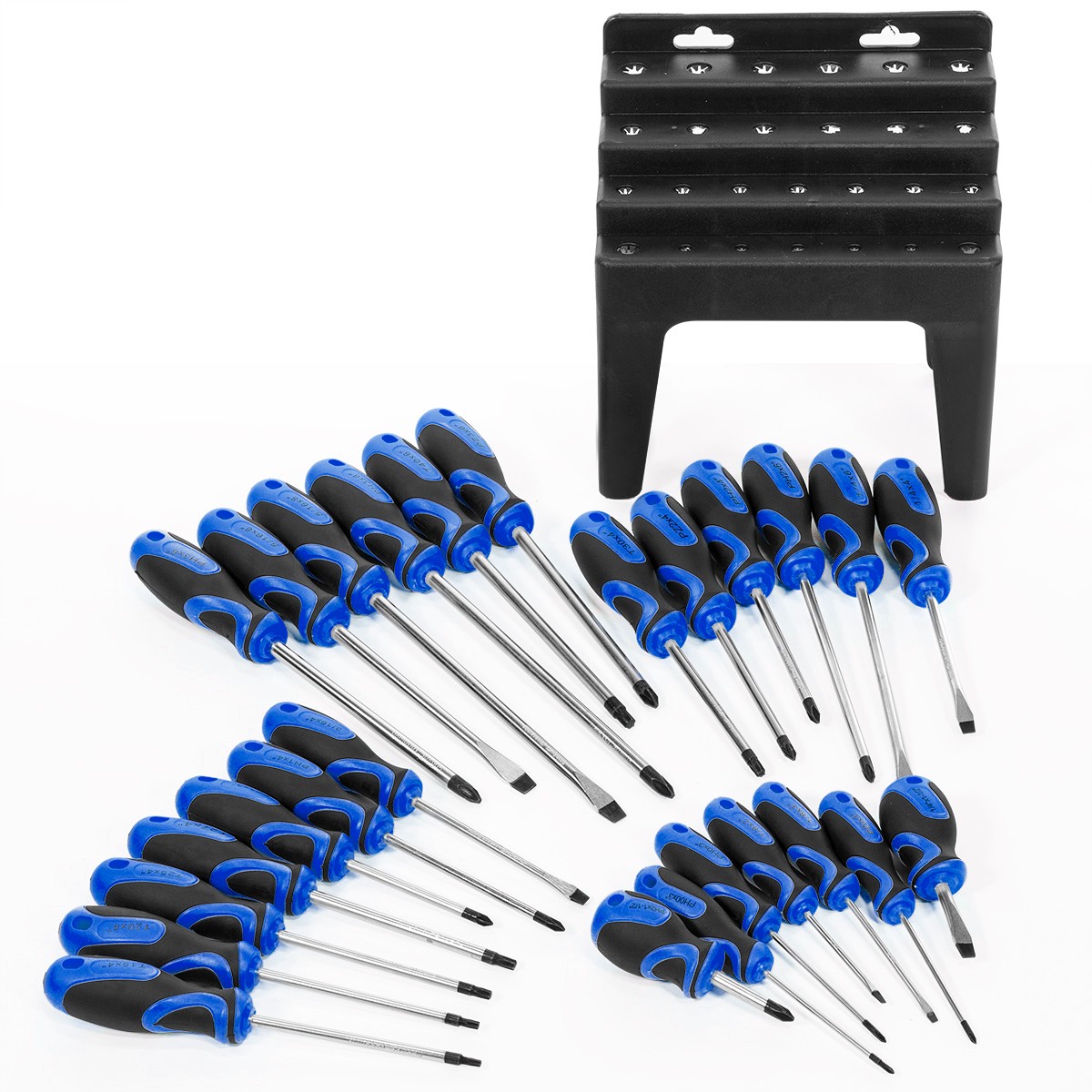 Stark USA 26-Pieces Screwdriver Slotted Philips Pozi Star Organizing Set Stand - Image 2