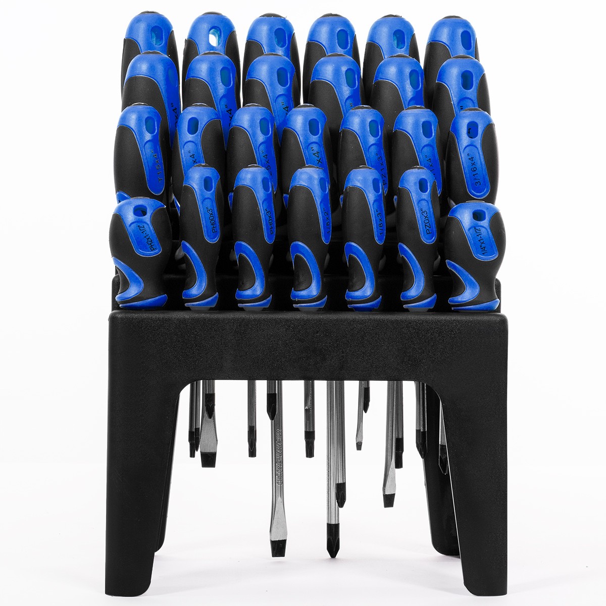 Stark USA 26-Pieces Screwdriver Slotted Philips Pozi Star Organizing Set Stand - Image 4