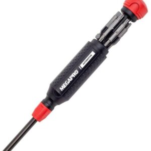 Megapro Automotive Multi Bit Screwdriver Phillips Flat Torx Valve Tool 1/4 Drive