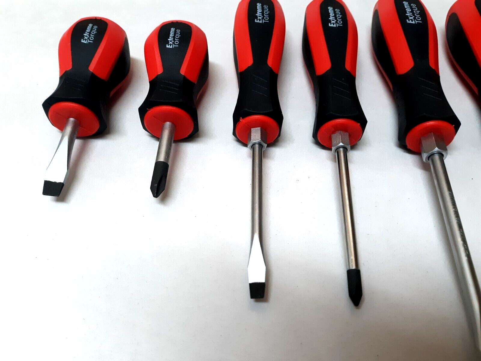 Chrome Vanadium 8 pc Go-Thru Though Handle Hex Bolster Screwdriver Set Magnetic - Image 2