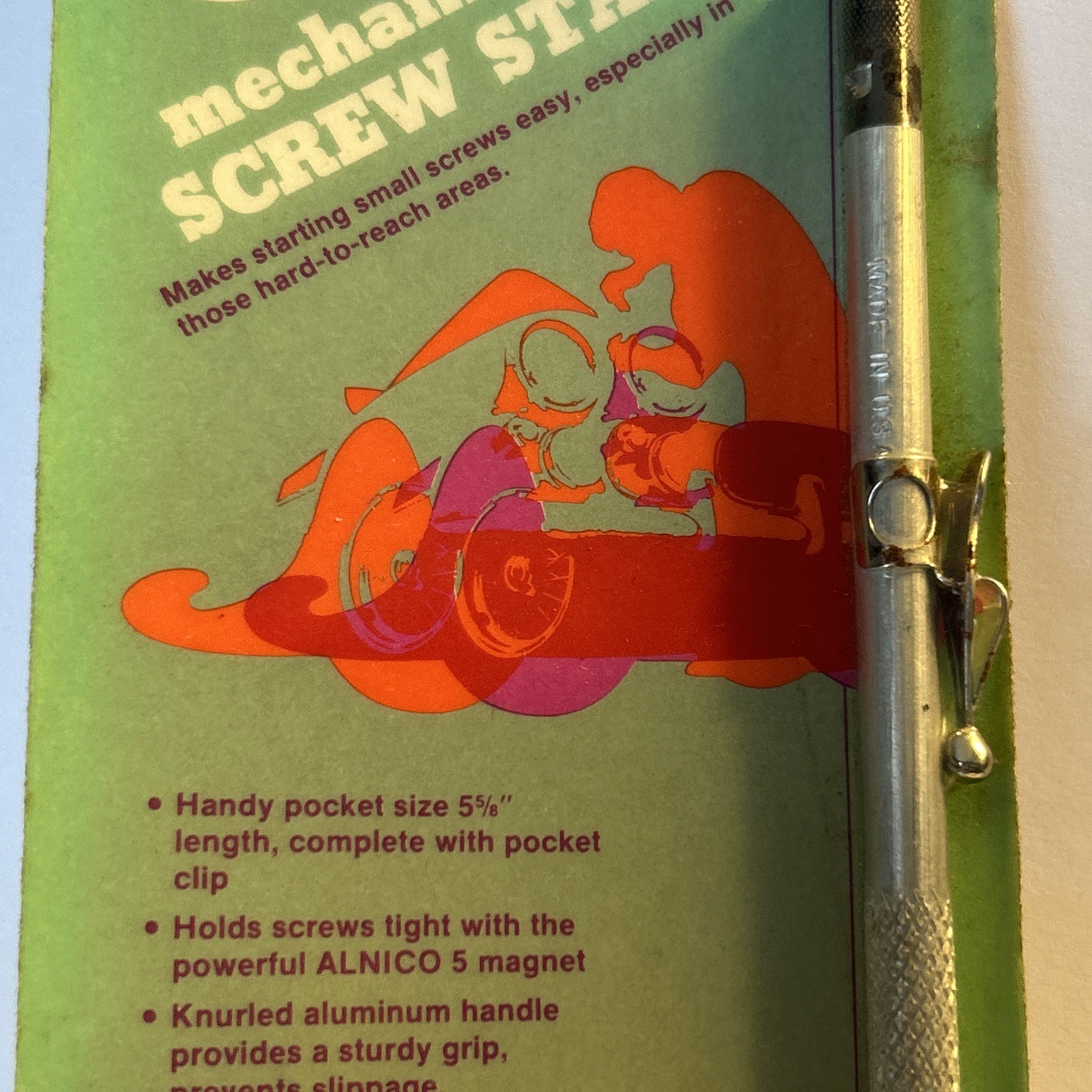 Magnetic Slotted Screw Starter Tool Plews #72-875 NOS Made in The USA - Image 3