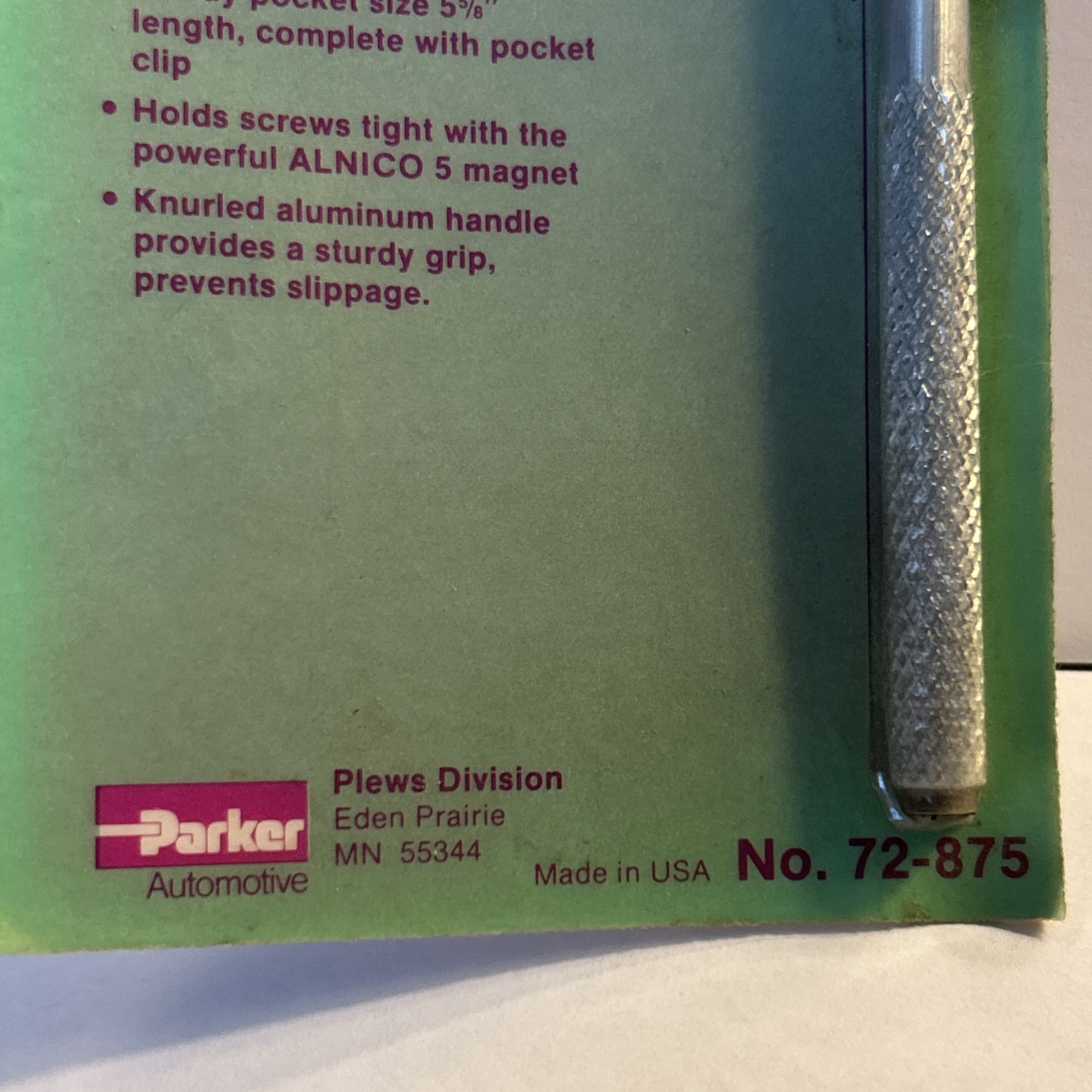 Magnetic Slotted Screw Starter Tool Plews #72-875 NOS Made in The USA - Image 5