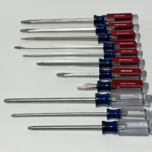 NOS Craftsman USA WF 11pc Phillips & Flat Slotted Screwdriver Set, New-Old-Stock