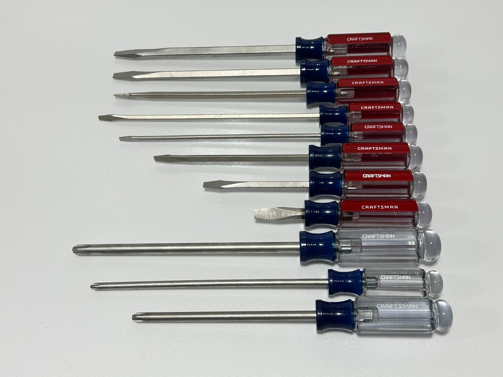 NOS Craftsman USA WF 11pc Phillips & Flat Slotted Screwdriver Set, New-Old-Stock