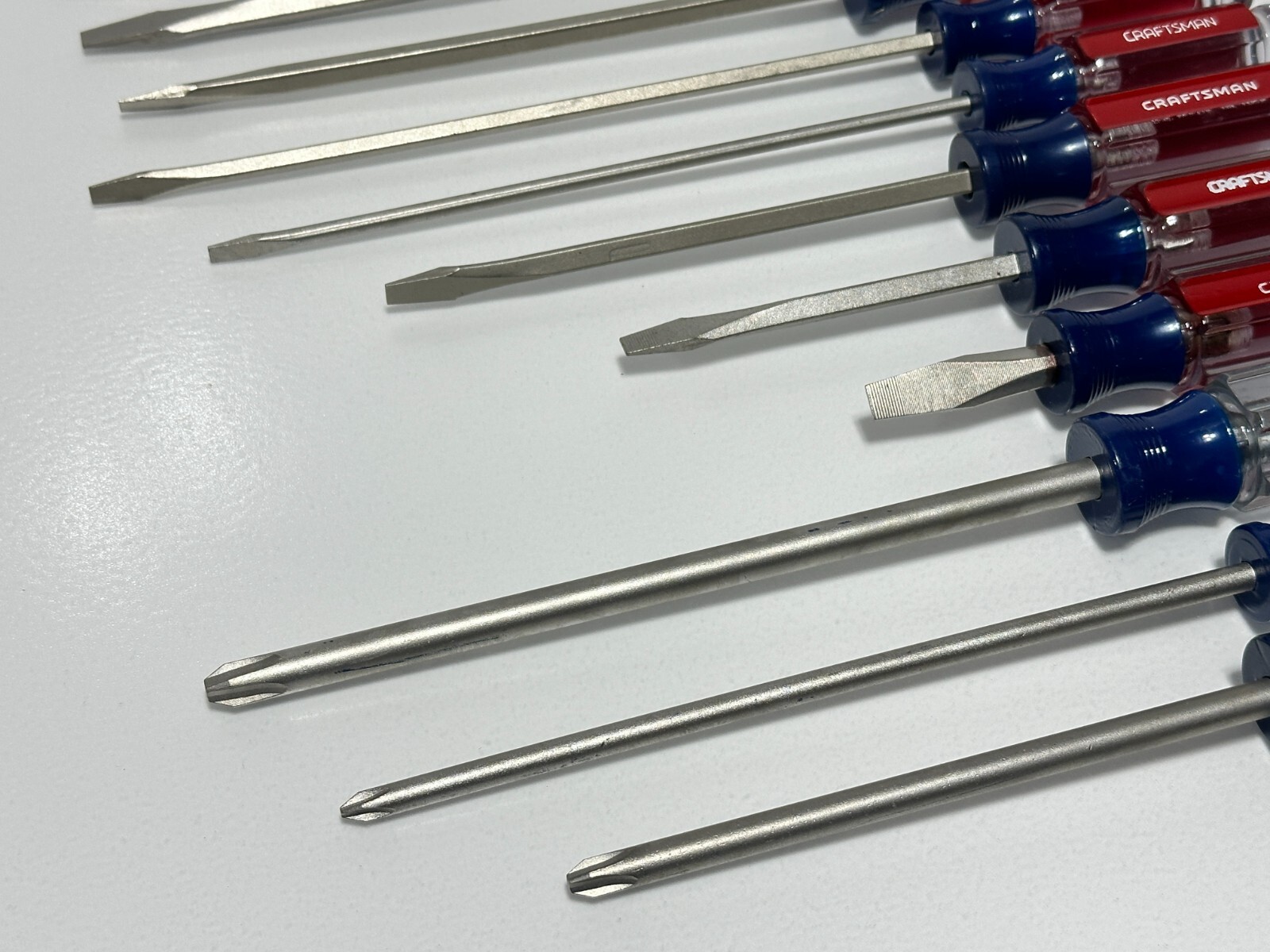 NOS Craftsman USA WF 11pc Phillips & Flat Slotted Screwdriver Set, New-Old-Stock - Image 4