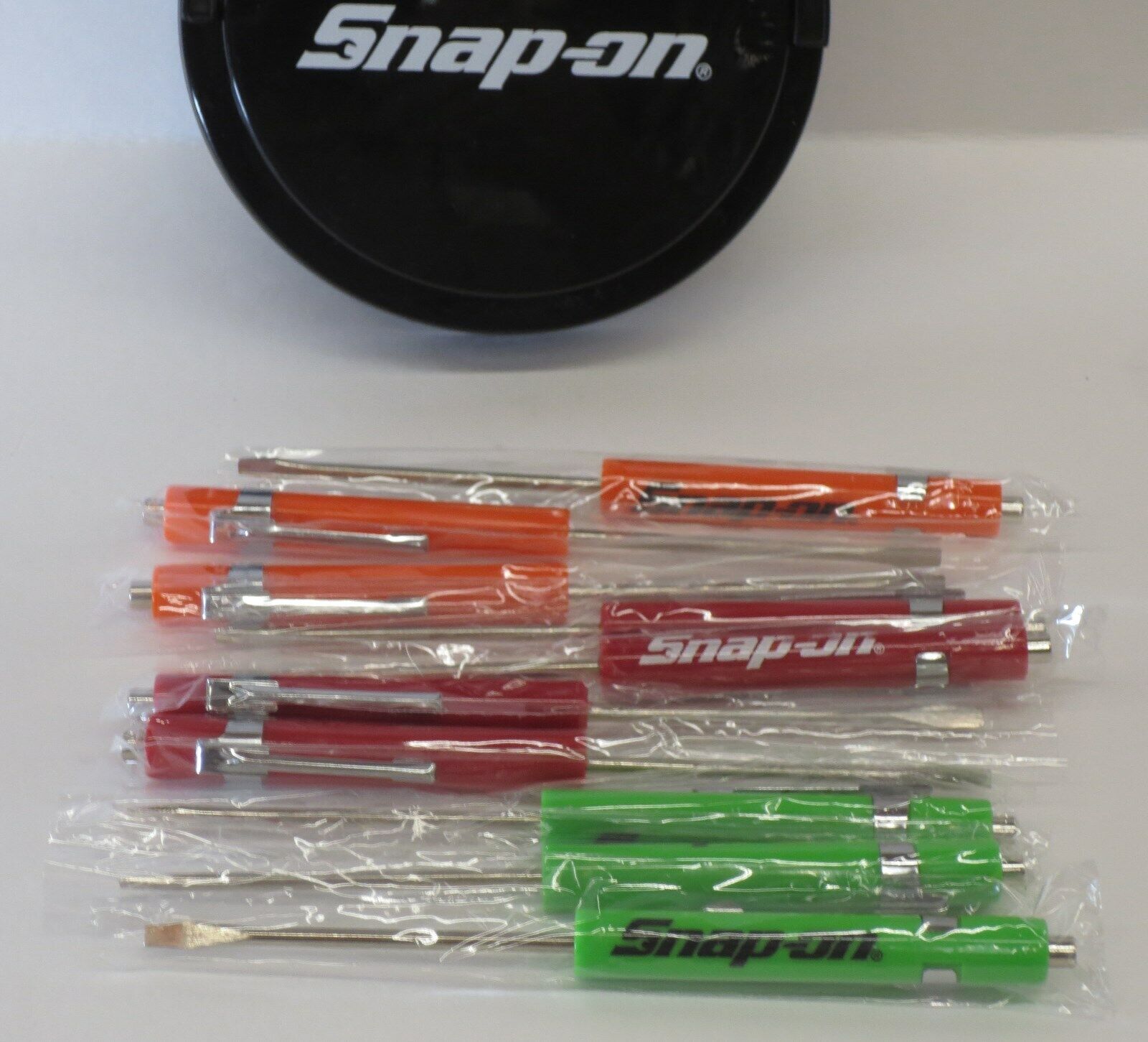 (10)TEN Snap on Pocket Screwdriver Flat Tip Screwdrivers, Magnet End, MIXED .NEW - Image 5