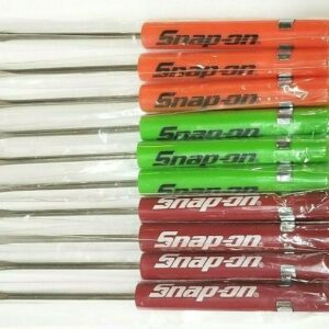 (10)TEN Snap on Pocket Screwdriver Flat Tip Screwdrivers, Magnet End, MIXED .NEW