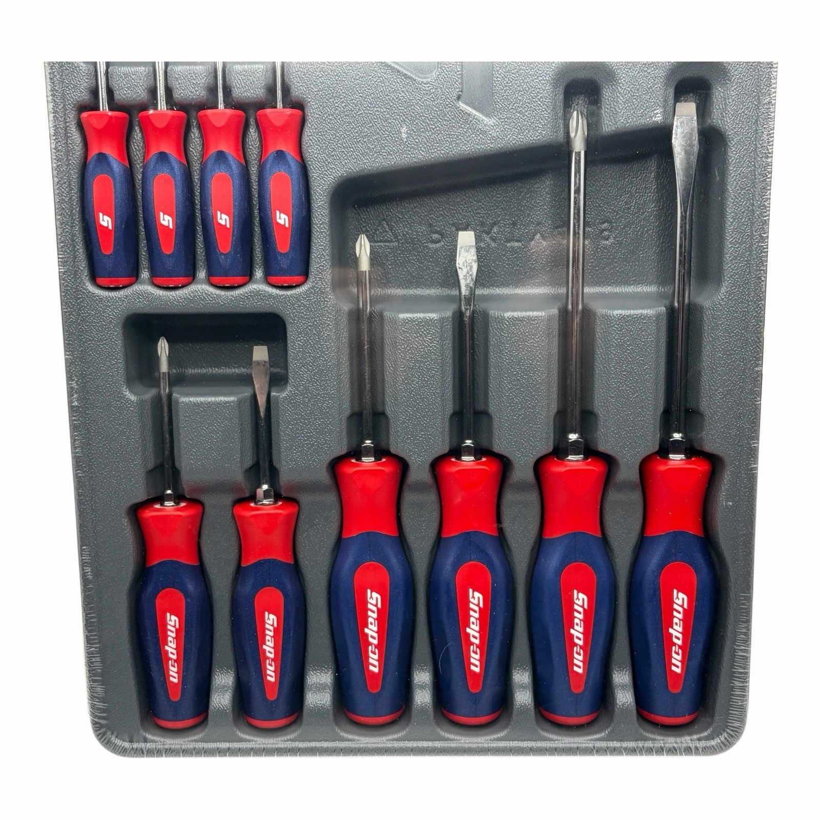 Snap on Tools Red White and Blue Grip Screwdriver Set SHDX6040AM 10 Piece New - Image 4