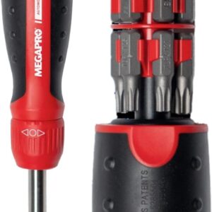 Megapro 211R1C36RD Automotive Ratcheting 13 in 1 Multi-bit Screwdriver