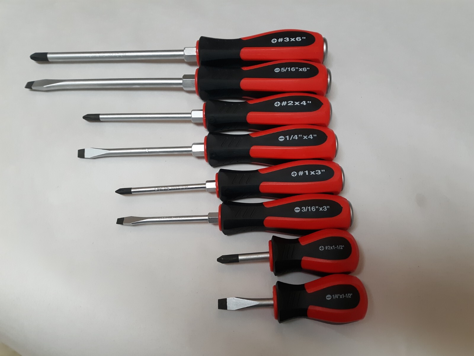 Chrome Vanadium 8 pc Go-Thru Though Handle Hex Bolster Screwdriver Set Magnetic - Image 5