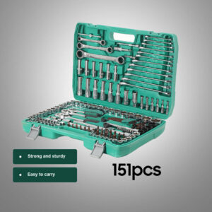 151 PCS Mechanical Tool Socket Set Automotive Repairing With 72tooth Ratch & Box