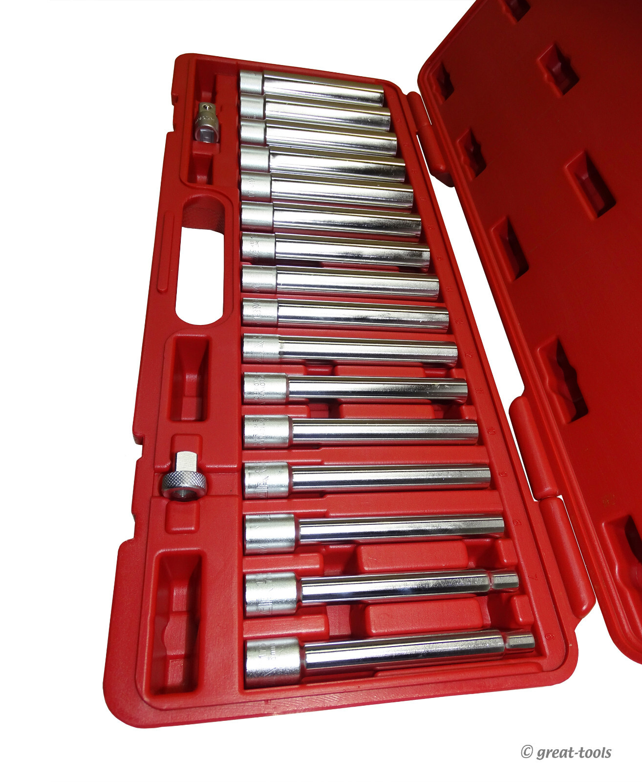 EXTRA DEEP METRIC SOCKET SET – mm – master set – specialty automotive hand tools - Image 2