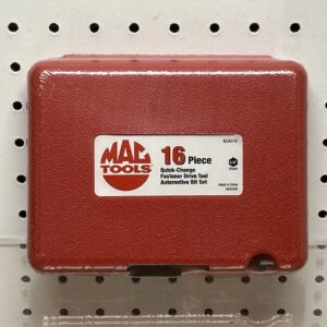Mac Tools QCAS16- 16Pc Quick Change Fastener Drive Tool Automotive Bit Set NEW!