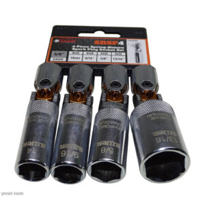 SPRING RETURN SPARK PLUG SOCKETS – 4-pc socket set – automotive hand tools