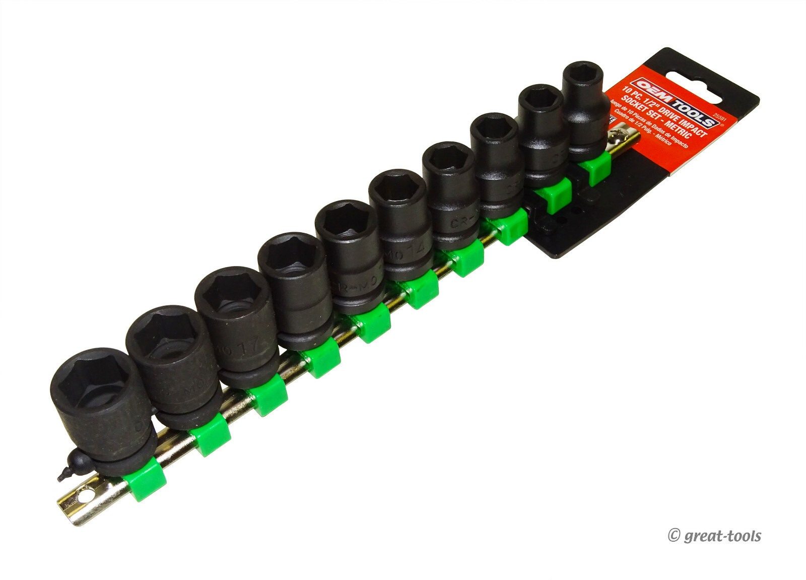 1/2” DRIVE IMPACT SOCKET SET, MM, METRIC, SHALLOW – automotive tools