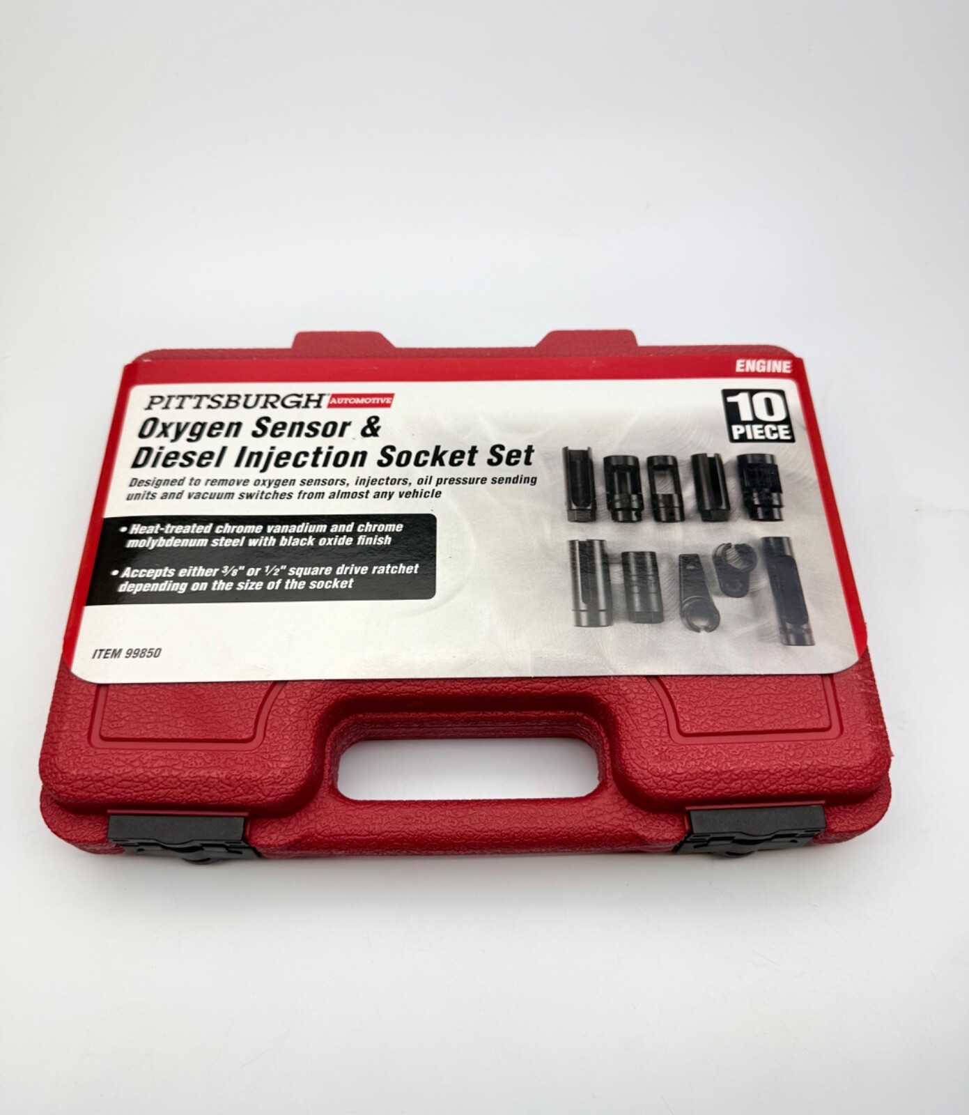 PITTSBURGH AUTOMOTIVE Oxygen Sensor and Diesel Injection Socket Set 10 PC , NEW