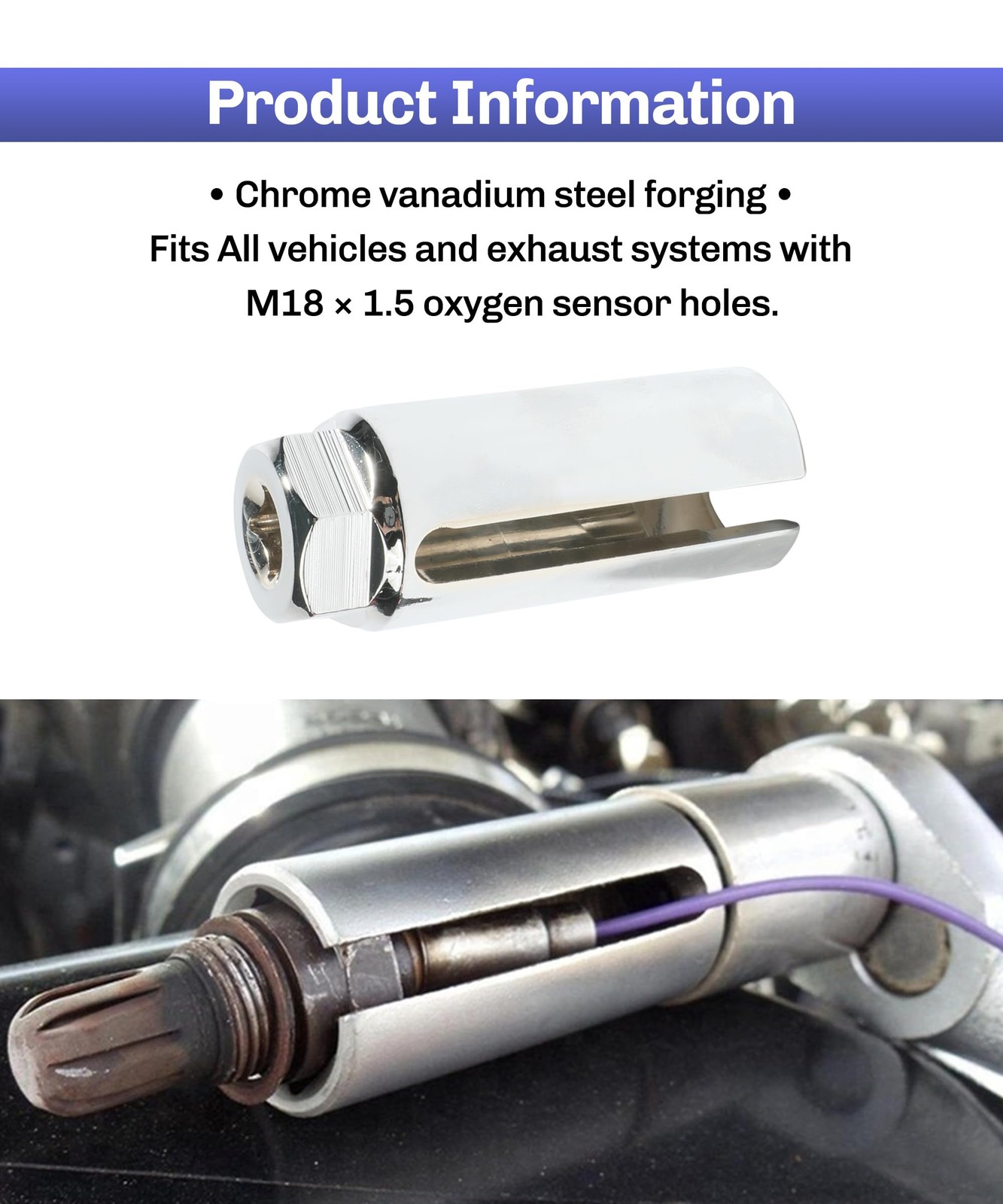 O2 Sensor Socket Set - Automotive Tool for Oxygen Sensor Removal & Installation - Image 3