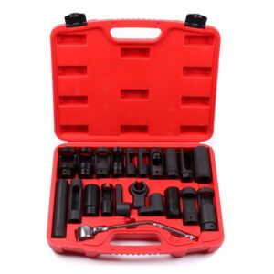 21Pc Oxygen Sensor CRV Sockets Automotive Vacuum Switch Sending Off Set Wrench