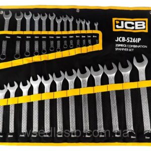Jcb 25 Piece Combination Wrench Set 12 Point Spanner Kit Automotive Tool Kit