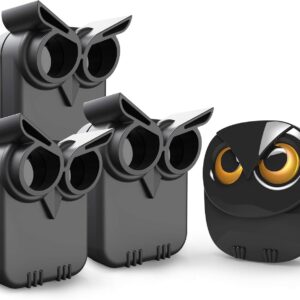 HTZSAFE Owl Home Security Wireless Driveway Alarm 1 Receiver + 3 Sensors