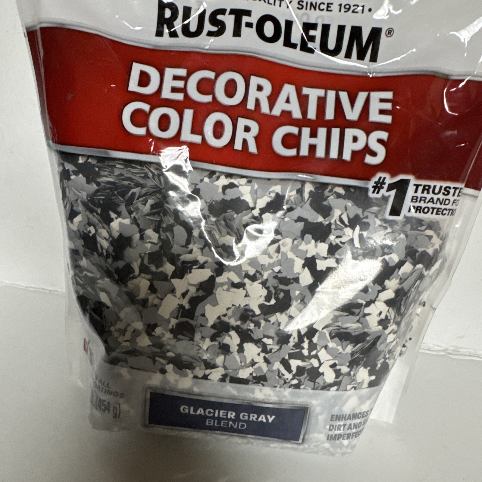 Rust-Oleum 1 (pound bag) Gray Color Chip Concrete Garage Floor Coating Rustoleum - Image 2