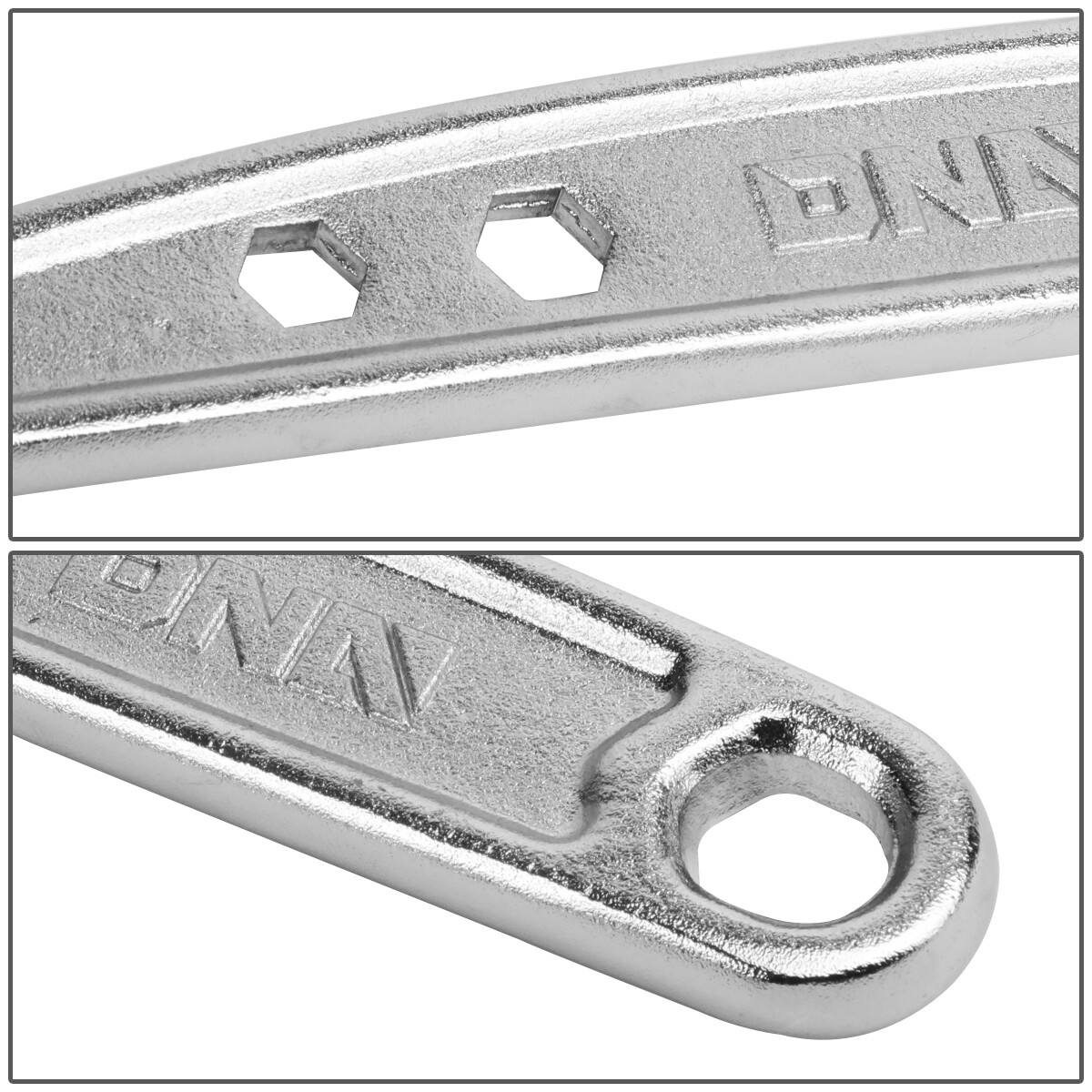 2PCS CHROME VANADIUM I-BEAM DESIGN AUTOMOTIVE 6" + 10" ADJUSTABLE WRENCH SPANNER - Image 4