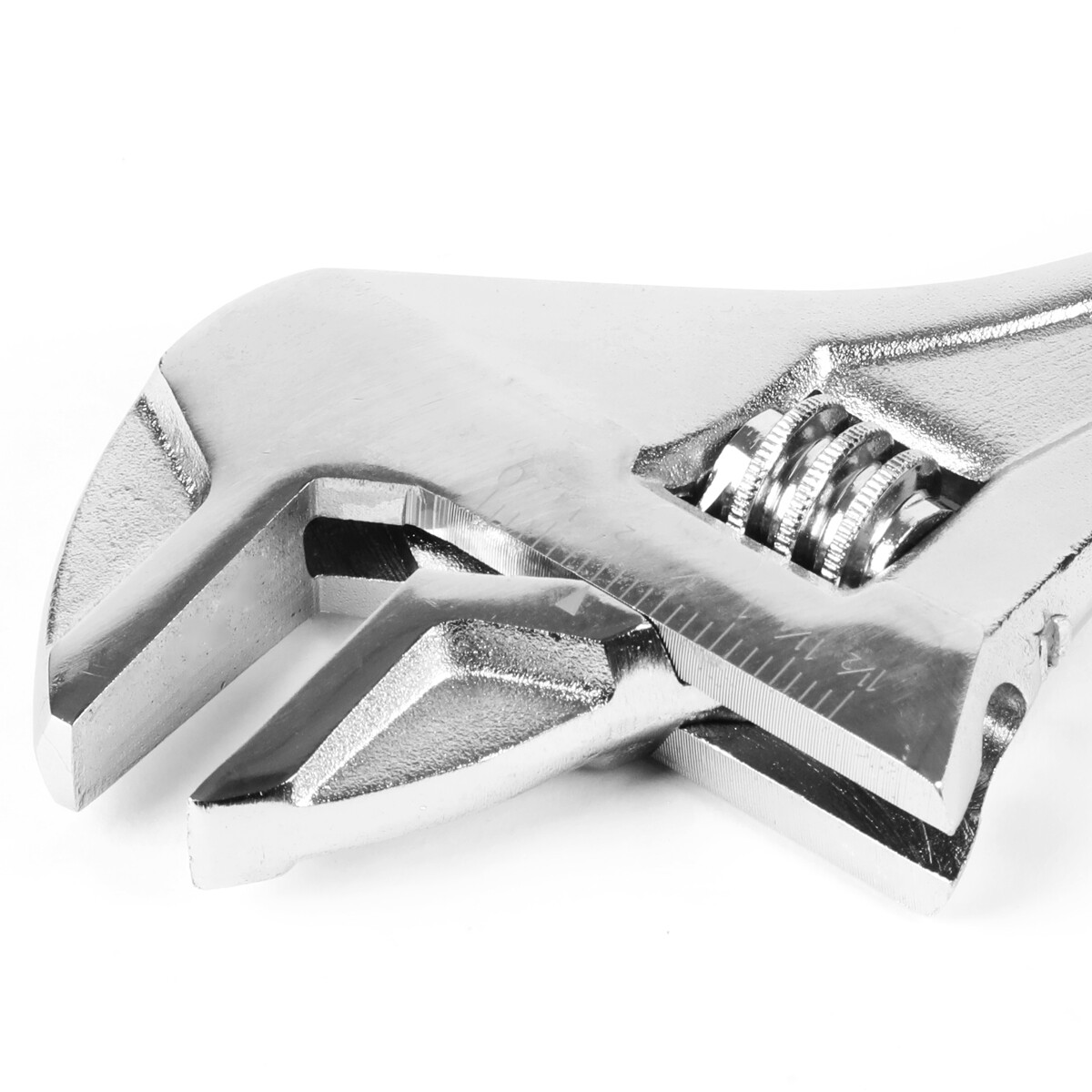 2PCS CHROME VANADIUM I-BEAM DESIGN AUTOMOTIVE 8" + 12" ADJUSTABLE WRENCH SPANNER - Image 2