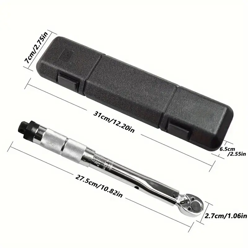 Adjustable 5-25NM -1/4 '' Drive Torque Wrench Automotive Bicycle Repair Kit - Image 4