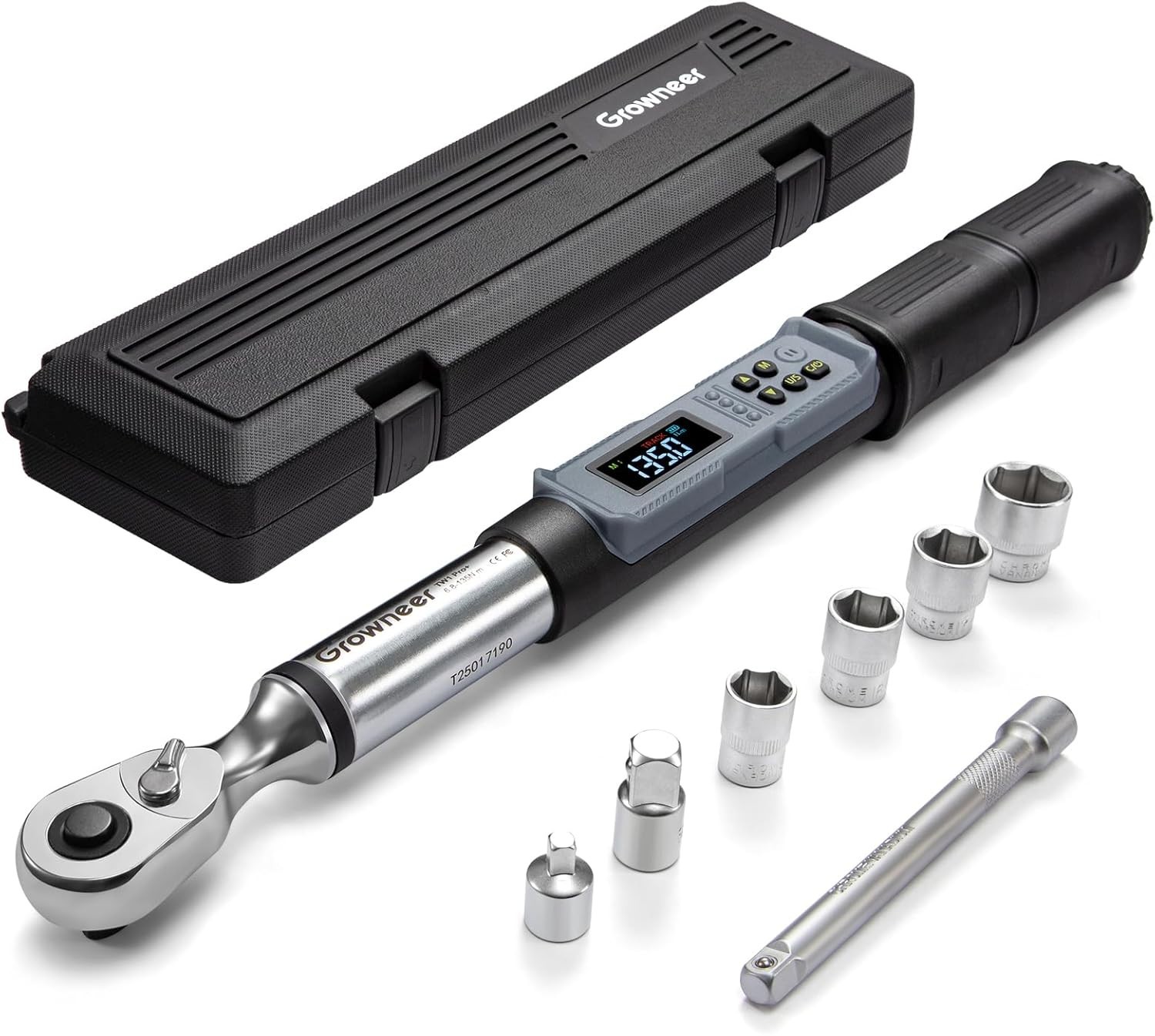 Digital Torque Wrench 6.8-135 Nm 3/8 Inch Drive LED Buzzer Auto Repair Tools - Image 3
