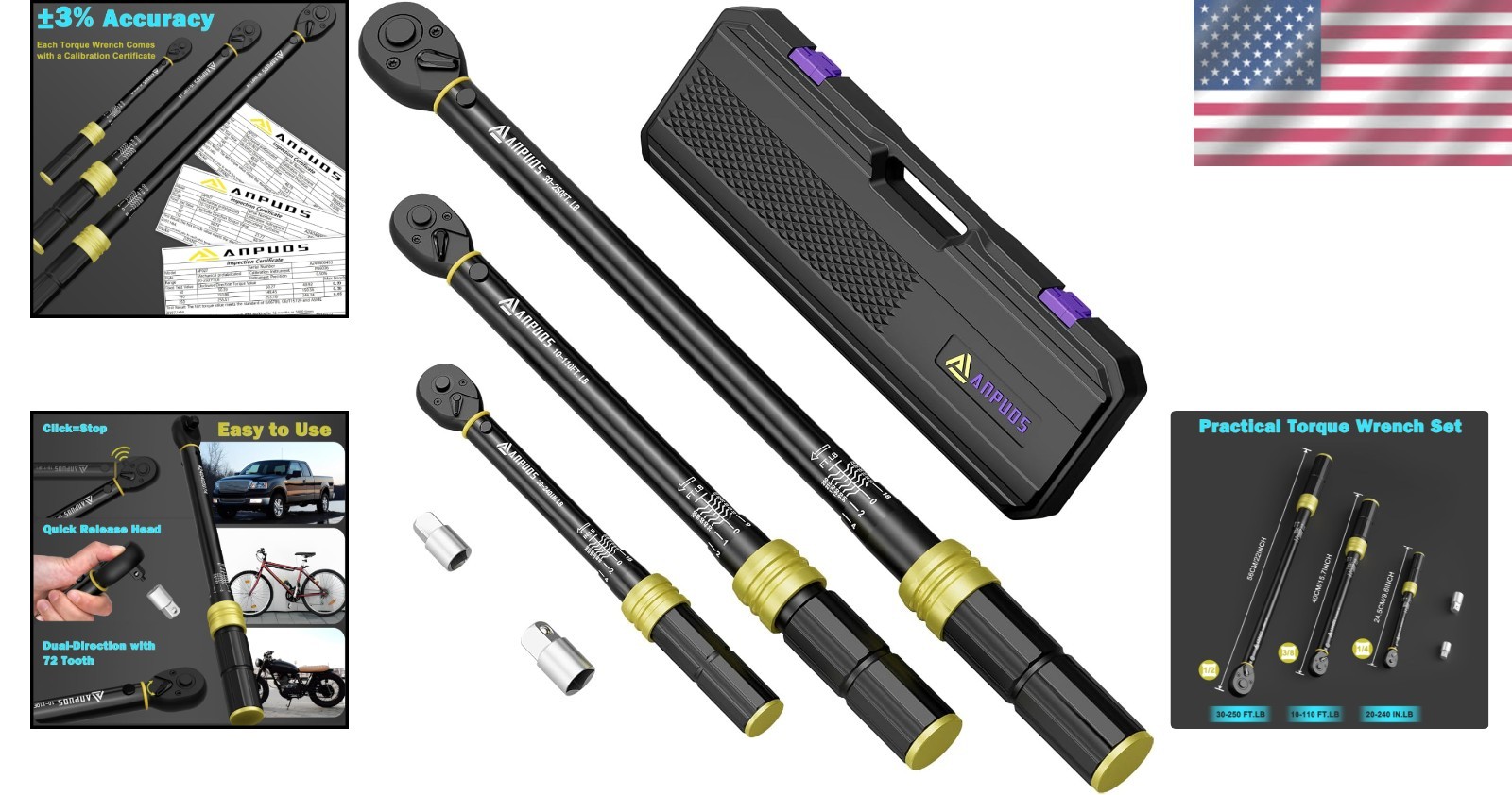 72-Tooth Dual-Direction Torque Wrench Set, Perfect for Bike and Automotive Work - Image 2