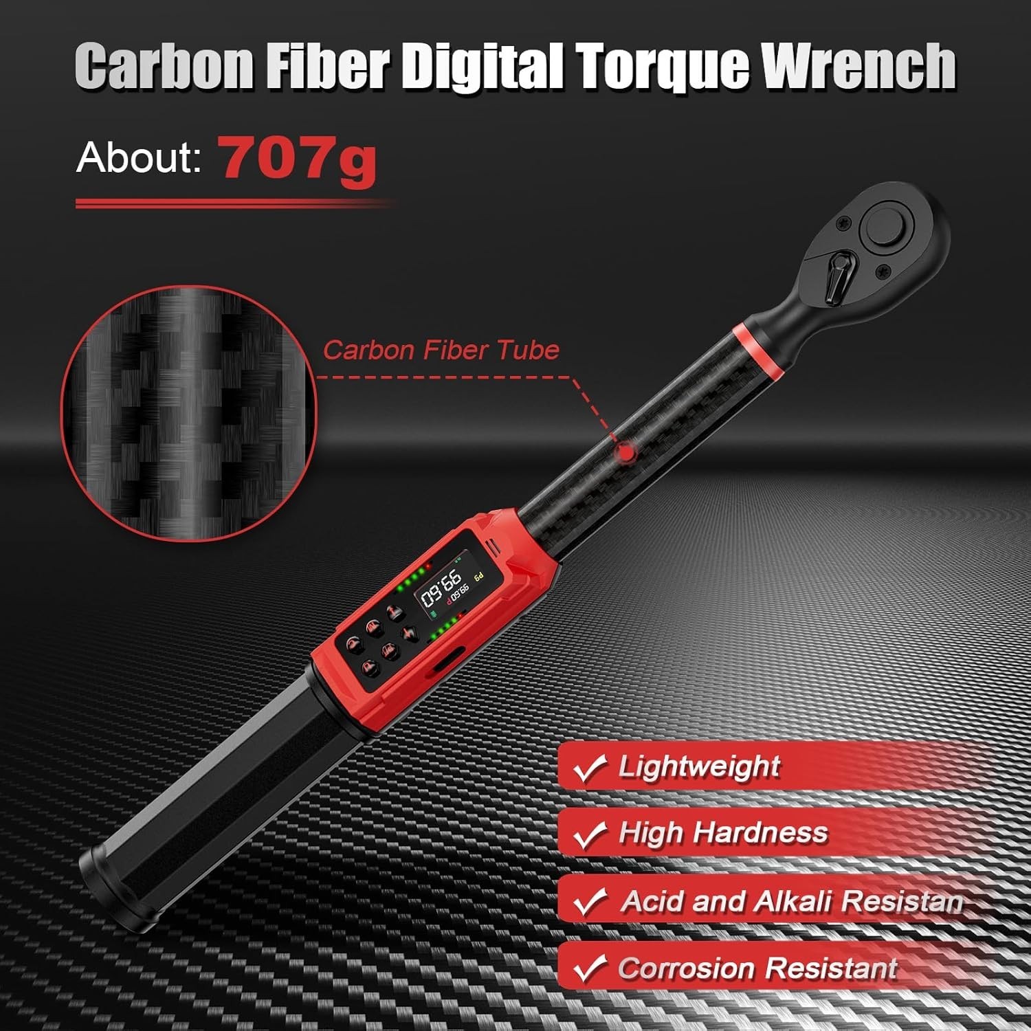 High-Precision 3/8' Digital Torque Wrench - Ideal for Automotive and Bicycle Use - Image 4