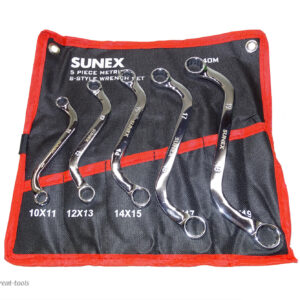 S-SHAPED WRENCH SET – mm – metric – obstruction wrenches – automotive tools
