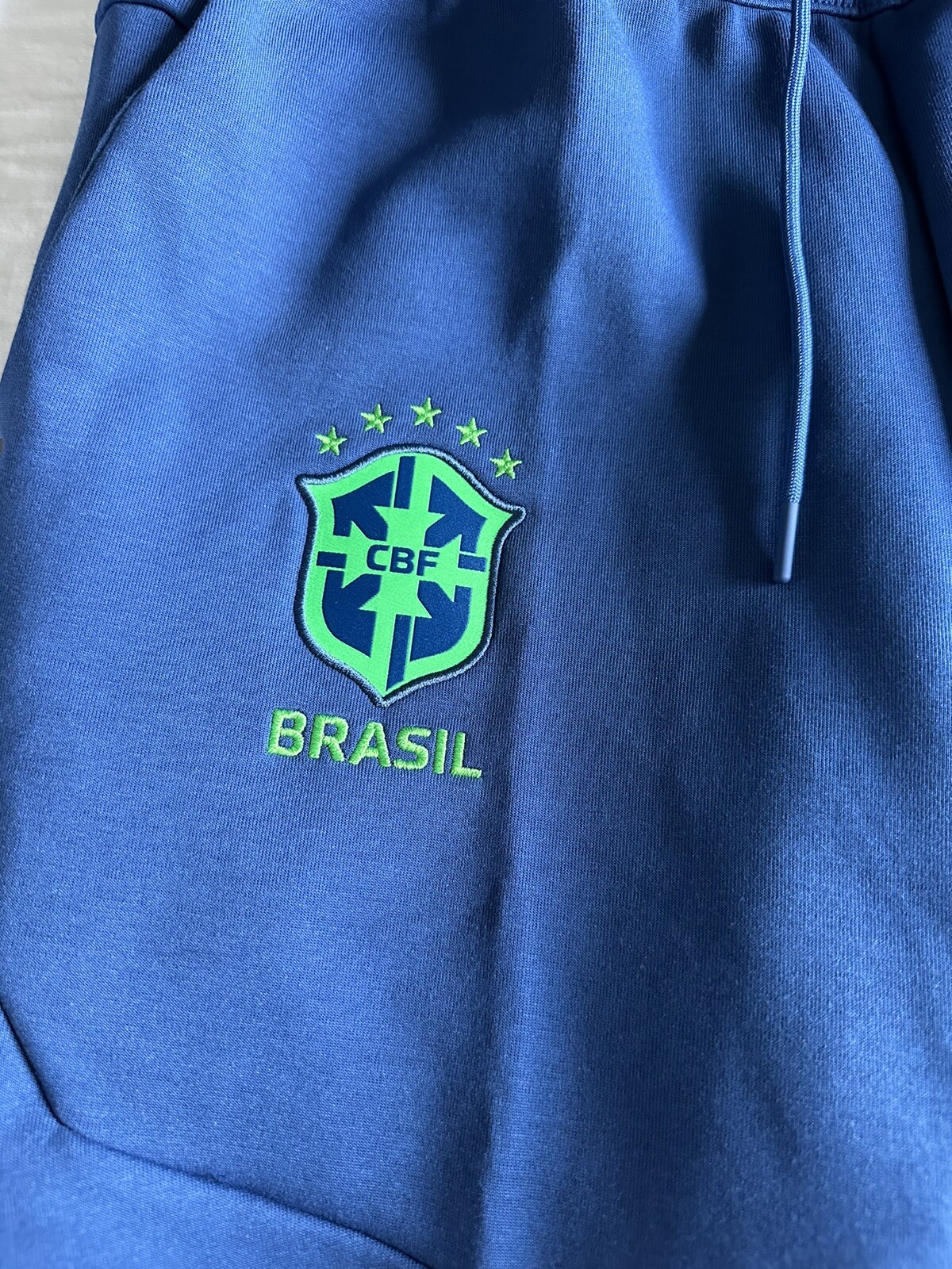 Nike Brazil National Team Tech Fleece Soccer Pants CBF DH4782-490. Men’s Sz: L - Image 3